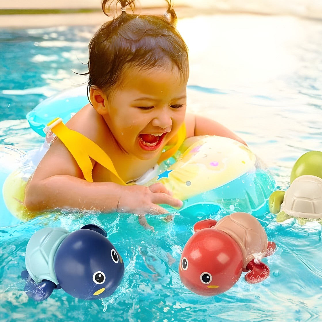 Pack of 3 Bubell™ swimming toys, baby turtle