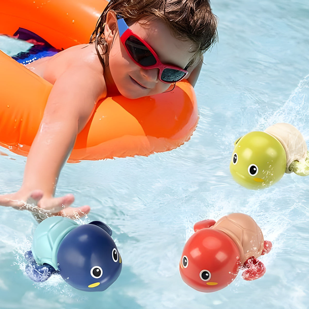 Pack of 3 Bubell™ swimming toys, baby turtle