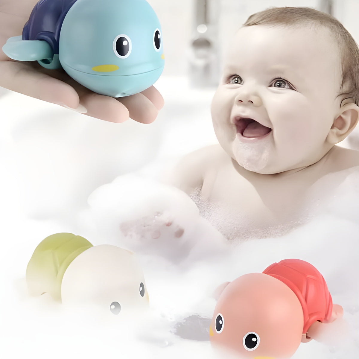 Pack of 3 Bubell™ swimming toys, baby turtle